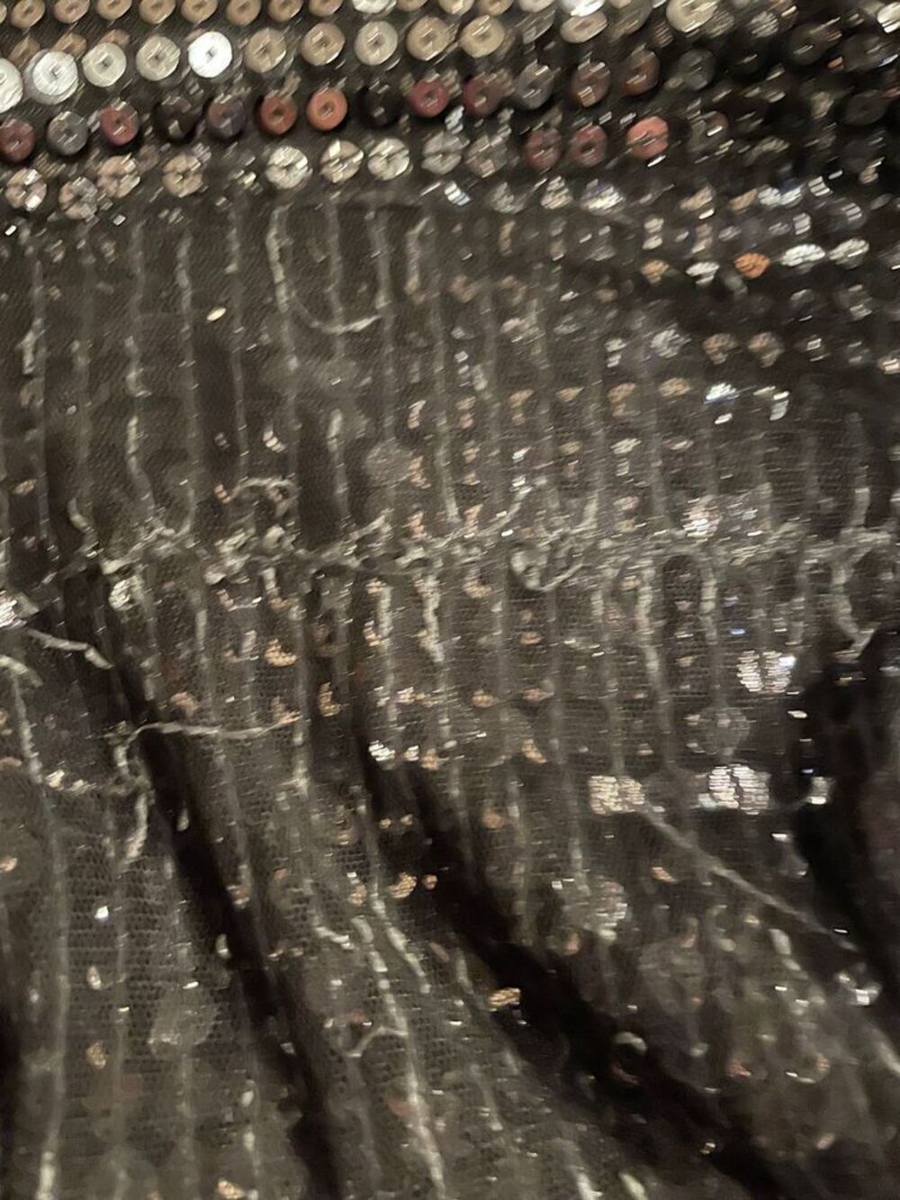 *3/$15 XOXO Women's L Sequin Racerback Mini Dress Silver & Black Sleeveless - Picture 2 of 10